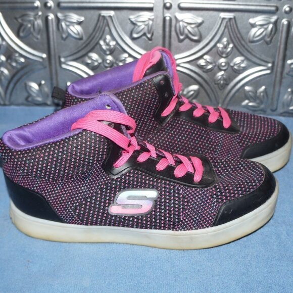 Skechers Girls Size 5.5 Energy Lights Light Up Multicolored High Top - Picture 1 of 8
